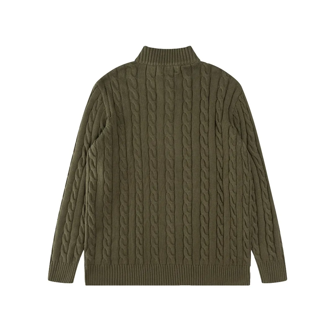P236 #R92 RALPH LAUREN Ralph Lauren fifteen colors classic small label embroidery logo turtleneck pullover half-zip knitted cable sweater with high-density LOGO embroidery on the chest and original customized tag accessories. Made of pure cotton yarn, pure cotton is skin-friendly and comfortable, small label war horse embroidered twist turtleneck sweater 🐎 high quality, follow the blogger to learn how to wear it! Let’s buy a Ralph Lauren cable sweater. It’s a super hard-to-find series after it became popular. It’s hard to find one on the official website. It’s simple and practical to wear, with a lazy and loose feel. The thickened fabric has more texture, feels soft and delicate, and has a loose fit. Whether worn alone or layered, you can wear different styles of fashion with just one piece!   Size：XS S M L